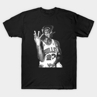 WHITE ART -  MJ three peat T-Shirt